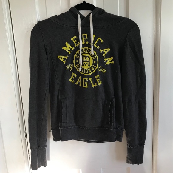 American Eagle Dark Gray Hoodie - Picture 3 of 7